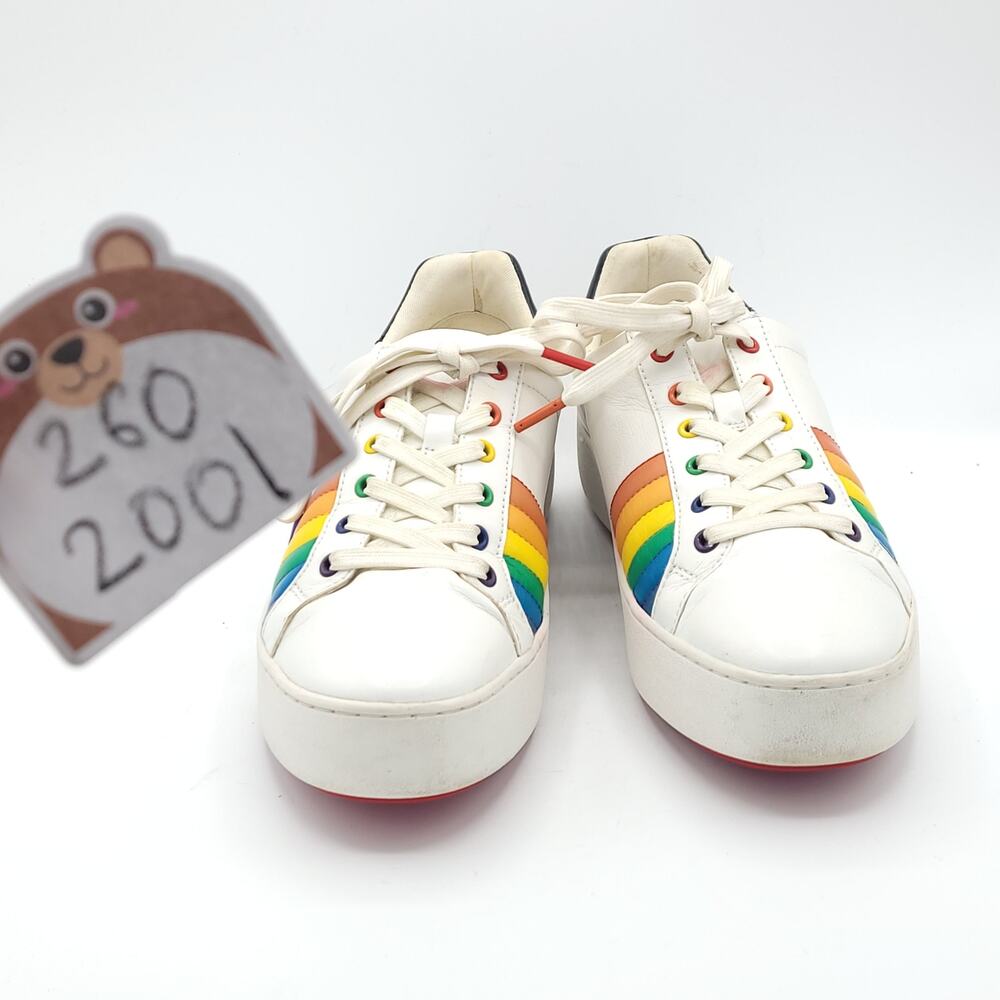 Michael Kors Poppy Rainbow white sneakers women's size 10 - Picture 8 of 9